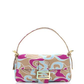 Fendi Vintage Baguette Psychedelic Swirl Print Fabric