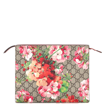 Gucci Toiletry Pouch Blooms Print GG Coated Canvas Large