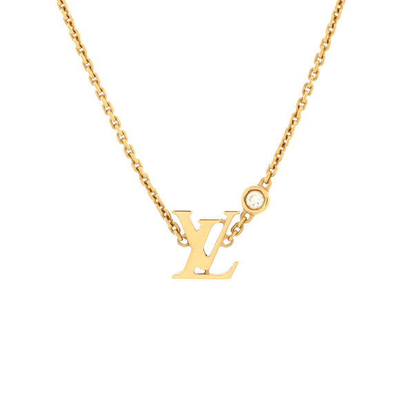 Shop Louis Vuitton Lv idylle blossom pendant, yellow gold and