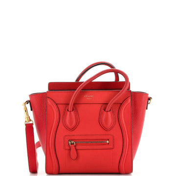 Celine Luggage Bag Grainy Leather Nano