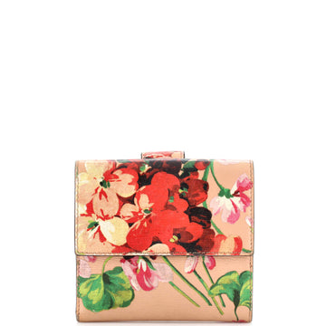 Gucci French Flap Wallet Blooms Print GG Coated Canvas