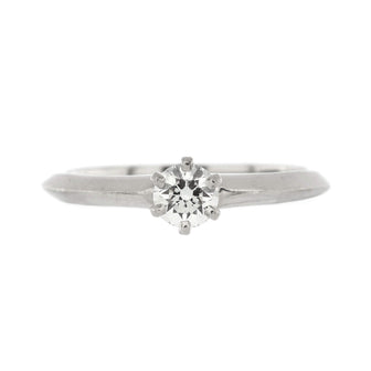 Tiffany & Co. Tiffany Setting Solitaire Ring Platinum with RBC Diamond H/VS1 0.24CT