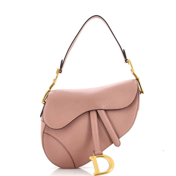 Christian Dior Saddle Handbag Leather Medium