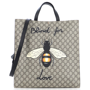 Gucci Convertible Soft Open Tote Printed GG Coated Canvas Tall