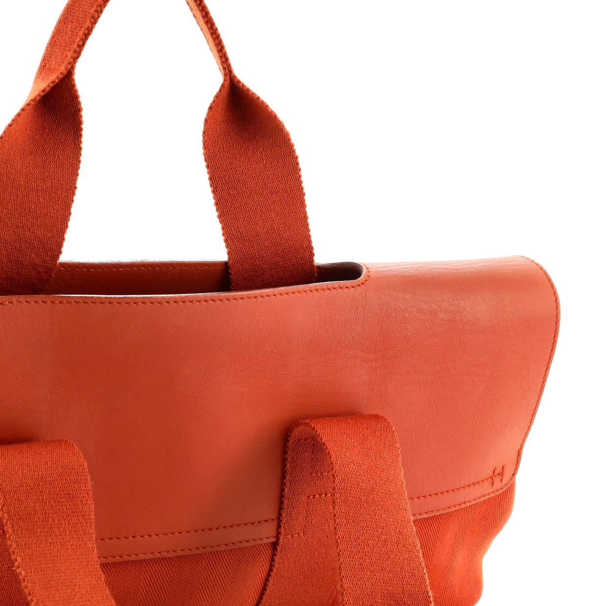 Hermes Valparaiso East West Bag Toile and Leather PM Orange 2391881