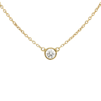 Tiffany & Co. Elsa Peretti Diamonds By The Yard Pendant Necklace 18K Yellow Gold and Diamond 0.10-0.19CT