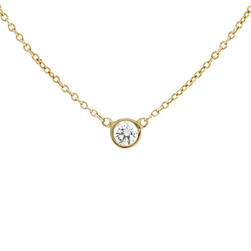 Tiffany & Co. Elsa Peretti Diamonds By The Yard Pendant Necklace 18K Yellow Gold and Diamond 0.10-0.19CT