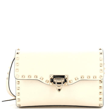 Valentino Garavani Rockstud Flip Lock Flap Bag Leather Medium