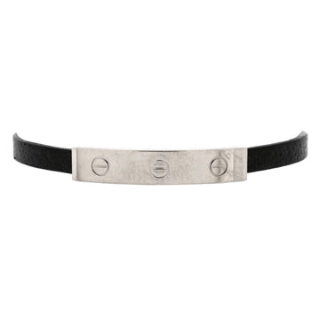 Cartier Love Bracelet 18K White Gold and Leather