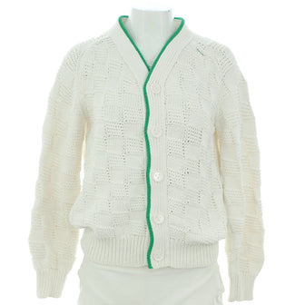 Bottega Veneta Women's Intrecciato Effect Button Up Cardigan Polyamide Blend