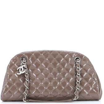Chanel Just Mademoiselle Bag Quilted Patent Medium