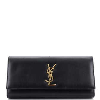 Saint Laurent Classic Monogram Clutch Leather Long