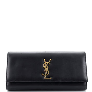 Saint Laurent Classic Monogram Clutch Leather Long