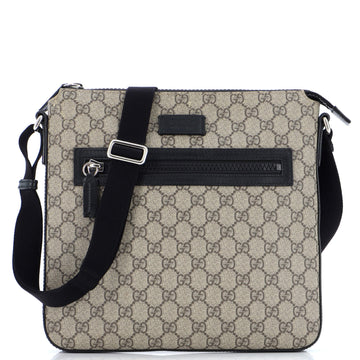 Gucci Front Zip Messenger GG Coated Canvas Medium