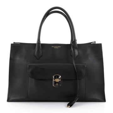 Balenciaga Padlock All Time Work Tote Leather Black 2393001
