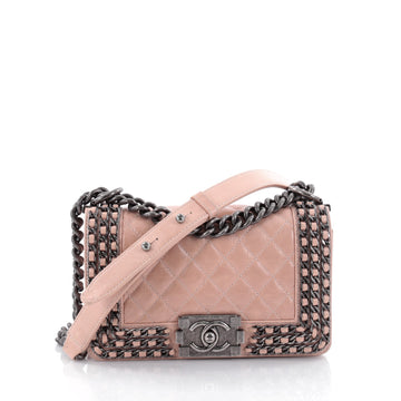 Chanel Chained Boy Flap Bag Quilted Glazed Calfskin 2393801