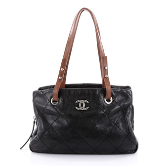 Chanel On The Road Shopping Tote Quilted Leather Medium 2394103