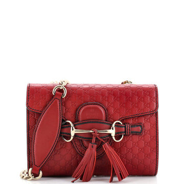 Gucci Emily Chain Flap Bag (Outlet) Microguccissima Leather Mini