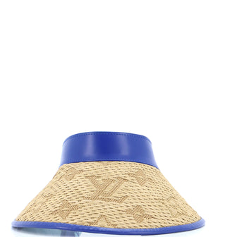 Louis Vuitton Strawgram Visor Monogram Raffia with Leather