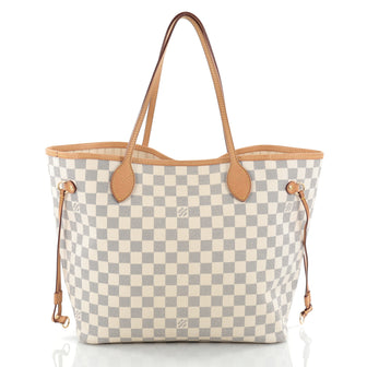 Louis Vuitton Neverfull Tote Damier MM White
