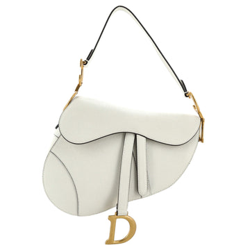 Christian Dior Saddle Handbag Leather Medium