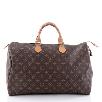 Louis Vuitton Speedy Handbag Monogram Canvas 40 Brown