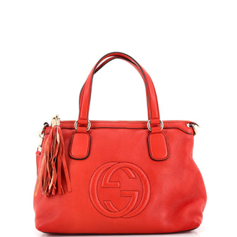 Gucci Soho Convertible Soft Top Handle Bag Leather