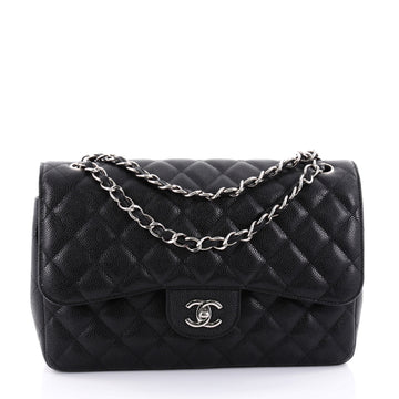 Chanel Classic Double Flap Bag Quilted Caviar Jumbo 2396701