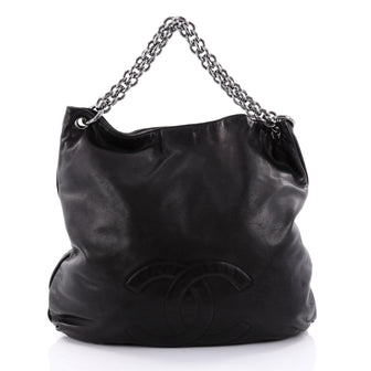 Chanel Soft and Chain Hobo Leather Large Black 2396802