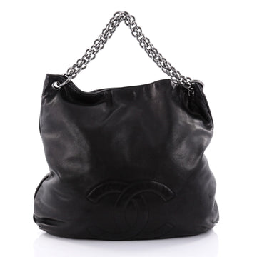 Chanel Soft and Chain Hobo Leather Large Black 2396802