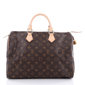 Louis Vuitton Speedy Handbag Monogram Canvas 35 Brown 2397001