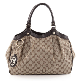 Gucci Sukey Tote GG Canvas Medium Brown 2397103