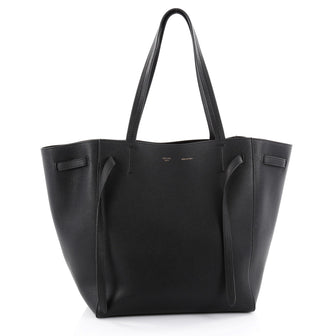 Celine Phantom Tie Cabas Tote Leather Small Black 2397401