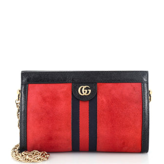 Gucci Ophidia Chain Shoulder Bag Suede Small