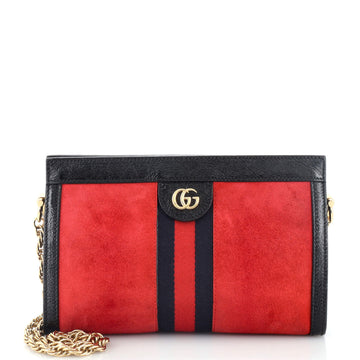 Gucci Ophidia Chain Shoulder Bag Suede Small