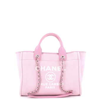 Chanel Deauville NM Tote Mixed Fibers Small Pink 239812104