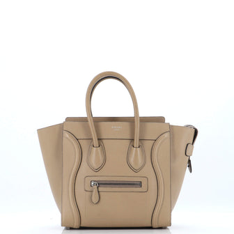 Celine Luggage Bag Grainy Leather Micro