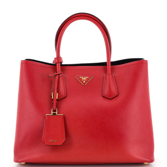 Prada Cuir Double Tote Saffiano Leather Large