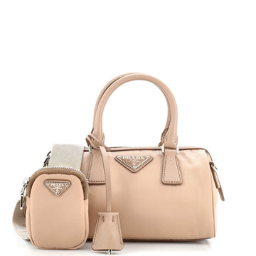 Prada Re-Edition 2005 Top Handle Boston Bag Tessuto with Saffiano Leather Mini