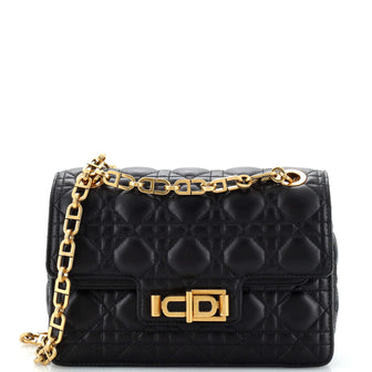 Christian Dior CD Lock Miss Dior Flap Bag Cannage Quilt Lambskin Small