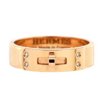 Hermes Kelly Ring 18K Rose Gold with Diamonds PM