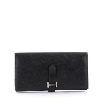 Hermes Bearn Wallet Epsom Long Black 2398604