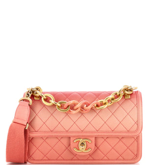 Chanel Sunset on The Sea Flap Bag Quilted Caviar Small