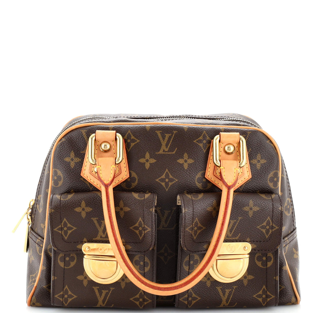 Louis Vuitton LV Monogram Manhattan PM Handbag Browns Canvas Bag - EXCELLENT