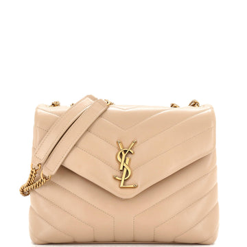 Saint Laurent Loulou Shoulder Bag Matelasse Chevron Leather Small