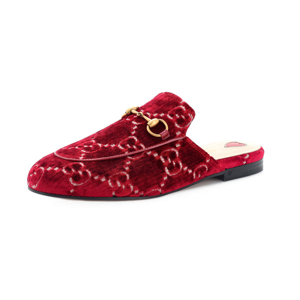Gucci Women's Princetown Mules GG Velvet 239938