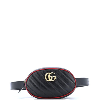 GG Marmont belt bag in white leather