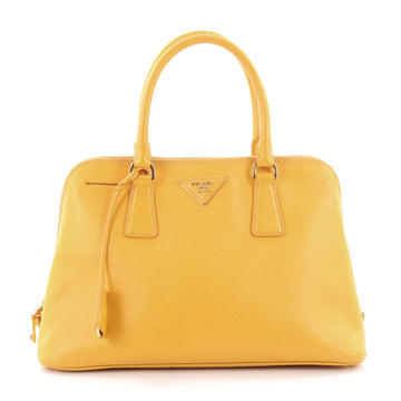 Prada Promenade Handbag Saffiano Leather Medium Yellow 2399504