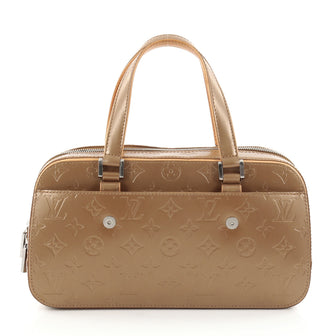 Louis Vuitton Mat Shelton Handbag Monogram Vernis Gold