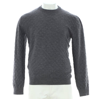 Louis Vuitton Men's Damier Signature Crewneck Sweater Wool